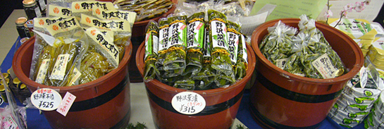 人気の野沢菜漬け